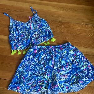 Colorful Two-Piece Set with Tassels